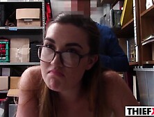 Nerdy Hotty Stealer Takes His Large Cock