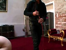 Humiliating whipping hanging out