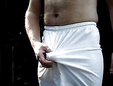 White Shorts Garden Cum