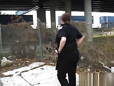 A female police officer found a black guy without any ID