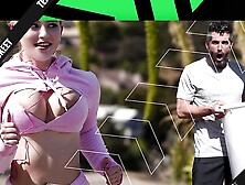 Family Strokes - Lucky Stud Pounds His Huge Natural Boobed Stepdaughter And His Sexy Wife