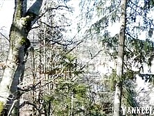 German Blonde Teen's Forest Blowjob