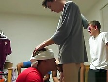 Blind Folded Gay Boy Sucking Dick At Dorm Room Party