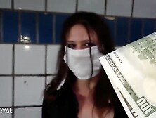 Nika Royal - Real Russian Prostitute Anal Fuck For $100 In The Subway.  Client Cum In Me