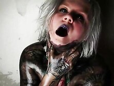 Big-Bodied Blonde Goth Babe's Solo Cam Show