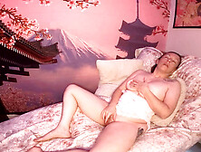 Solo nymph Starlirose enjoys her own pleasure session with big boobs