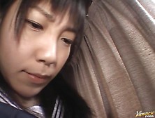 Hina Sakura pretty Asian model plays an anal toy game