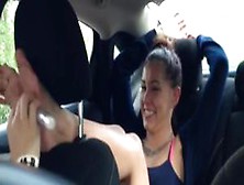 Sis Tickled In Car