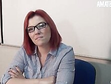 LANOVICE - Curvaceous Secretary Rose Romane Squirts After Rough Anal Sex - AMATEUREURO