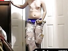 FreddyFucks. com Hairy dude spreads legs and jacks off his thick cock,  spurting hot cum all over the place!