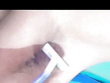 Hashini shaving armpits and massaging her pussy and boobs