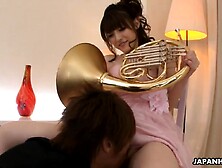 After Her Horn Concert,  Kanako Iioka Is Visited By A Fan.