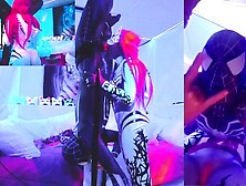 Neon Kitty Swallows Spiderman Upside Down!