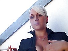 Fleshly balcony smokin'