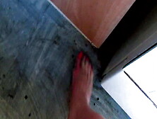 Sissy Scrubs A Filthy Kitchen Floor With Spit & Her Feet