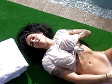 Tatted Up PAWG Bella Scorpion Gets Drilled Outside by Large Cock Teddy Tarantino