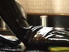 Latex Whore Bouncing On Big Cock.