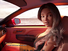 Radiant stepdaughter with a killer butt plays in a hot porn game