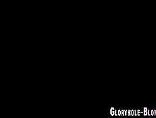 Fucked Gloryhole Babe Gobbles Black Dong