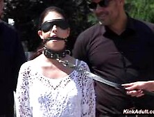 Italian Slave Rebecca Volpetti In Degrading Public Humiliation