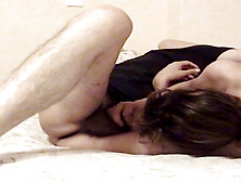 Stepbrother's first orgy experience with his busty stepmom featuring blowjobs and handjobs