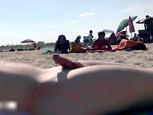 Hands-Free Cumshots On The Beach Comp