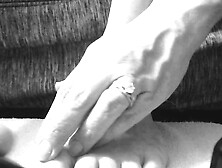 Fan Request - Black and White Pedicure