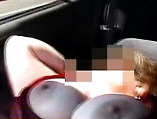 Big-Tits Girl Flashes Truckers In Car Softcore Video