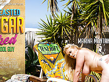 Big Breasted Cougar Marina Montana Gets Fucked At The Poolside Under The Hot Sun