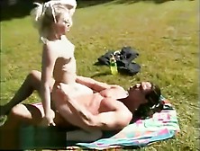 Blonde Chick Gets Drilled at a Picnic