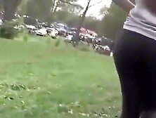 Sexy teen girl in white shorts