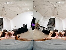 Trio orgasms on the floor