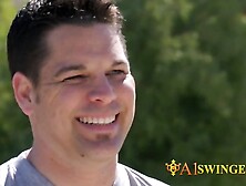 Lap dance teacher gets surprised by how good the swinger couples perform.  They all show their moves.