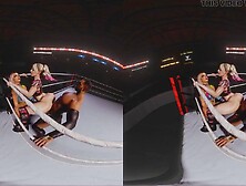 Wwe Alexa Bliss Having Flying Screw With Liv Morgan And Finn Bannor