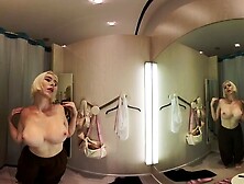 VR Try On Haul transparent clothes at the mall.  Movie VR 360 See thru clothes in fitting room
