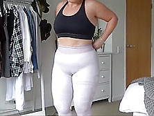 Bbw Cameltoe In Yoga Pants Fast Motion 2