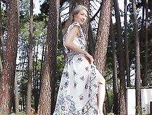 Annabel hot striptease outdoors