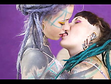 FFM TATTOO threesome with 2 alternative TEENS