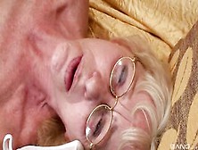 Nasty,  Czech Granny With Blond Hair Is Sucking Wang And Getting Drilled Harder Than Ever Previous To