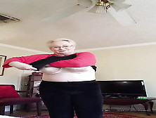 Sleazy Old Lady Gilf Strips For You And Spreads Her Bum