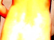 Brunette hair Hottie Naked Outdoor Tease on Inflatable