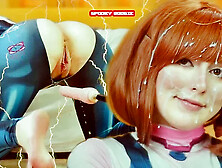 My Hero Academia: Uravity Tries Don't Cum while Sex Machine Fucks Her Pussy A...