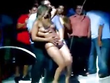 Bar contest public amateur girl naked and on stage
