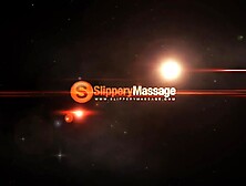 Slippery nuru massage bang lesson with cute teen Bella