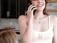 Three Way Frenzy! Hot MILFs Share Their Stepson With Each Other