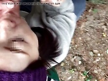 Hiking Blowjob Too Much Spunk For Her Mouth
