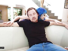 Blue-haired hottie Jewelz Blu screwed by a big penis