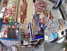 Naked Teen In Store Rubs Yogurt On Her Self