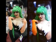 Morrigan Aensland Cosplayer Cum Tribute