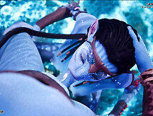 Gifdoozer Avatar Neytiri Performs Intense Deep Throat in the Jungle: Passionate, Hardcore Sex with a Seductive